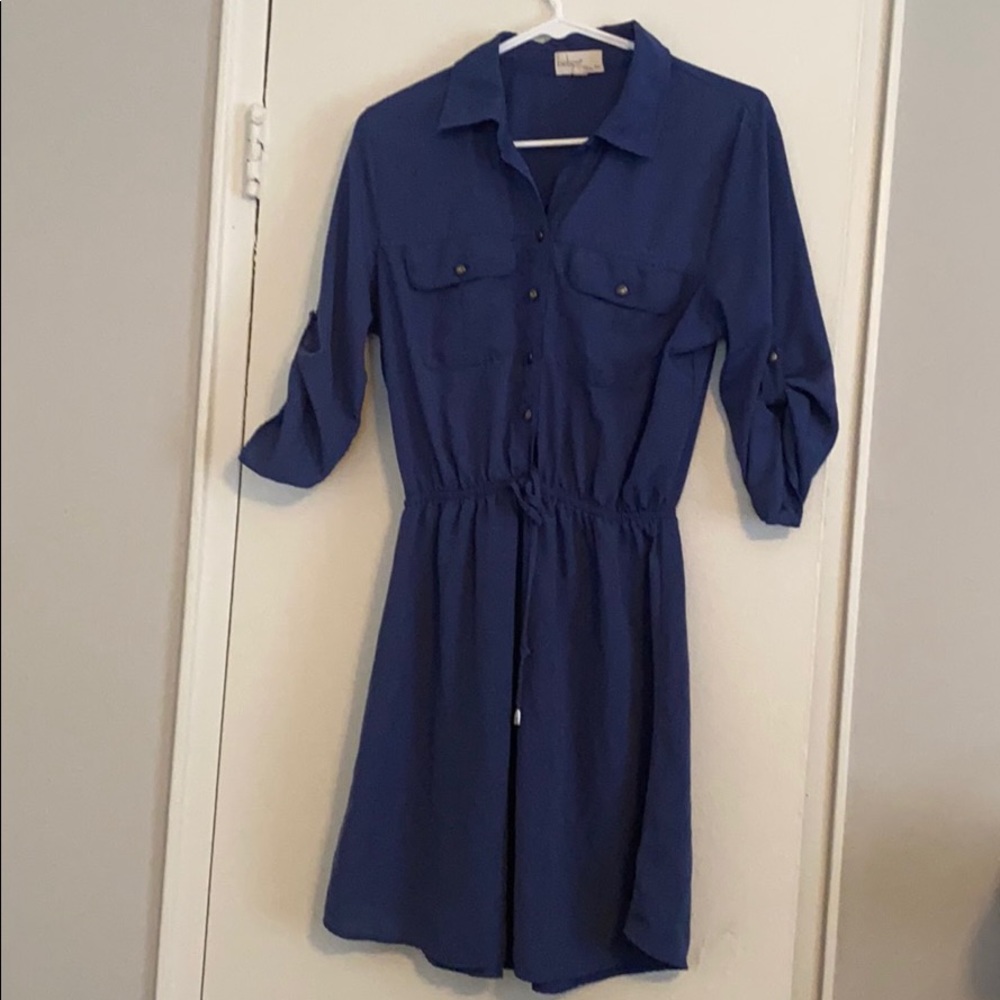 A blue dress